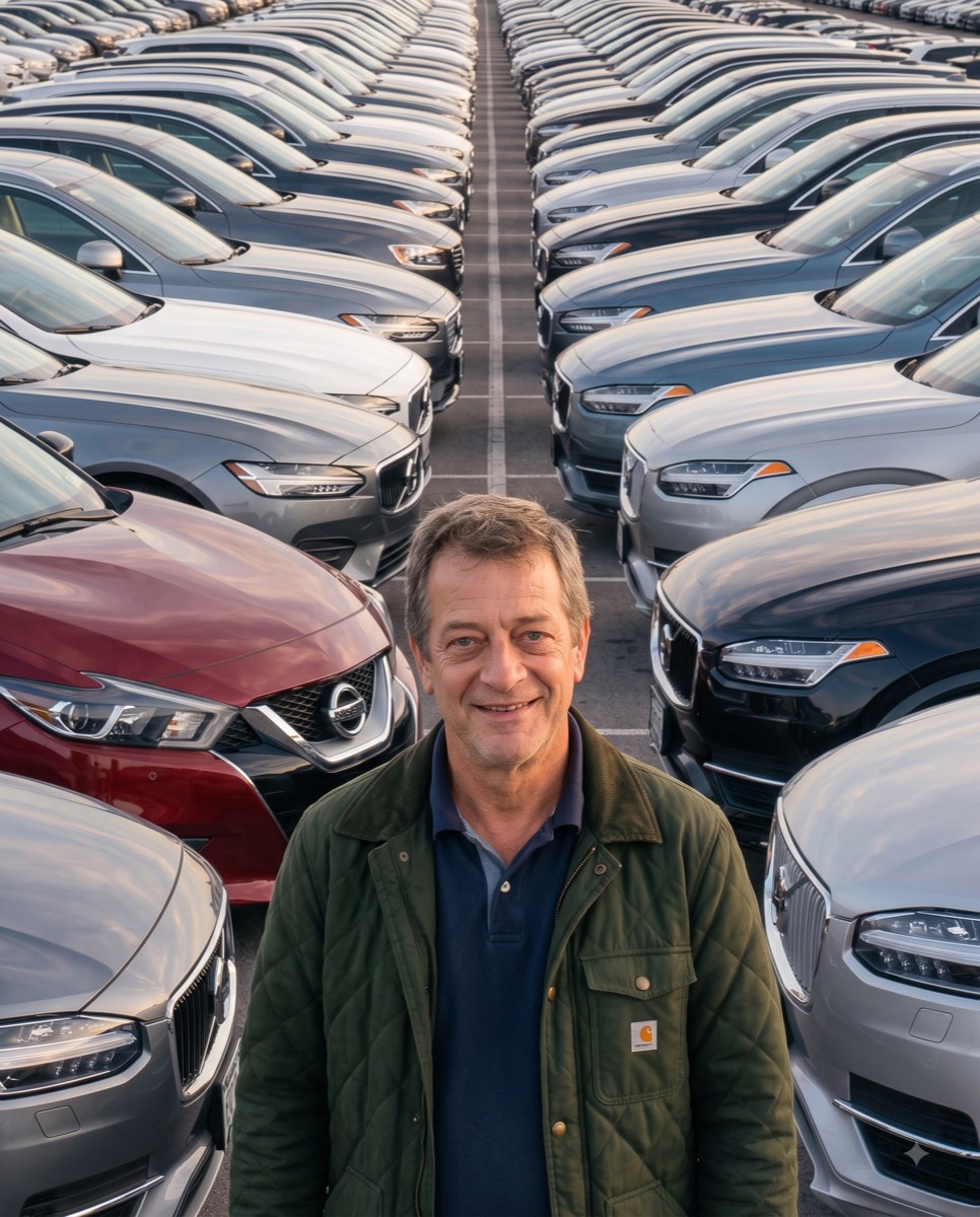 Dale Whitfield standing in a dealership lot
